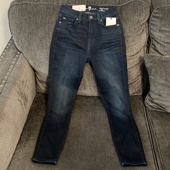 NWT 7 for all Mankind High Waist Ankle Skinny Gwenevere Jeans Size 23 - Picture 4 of 4